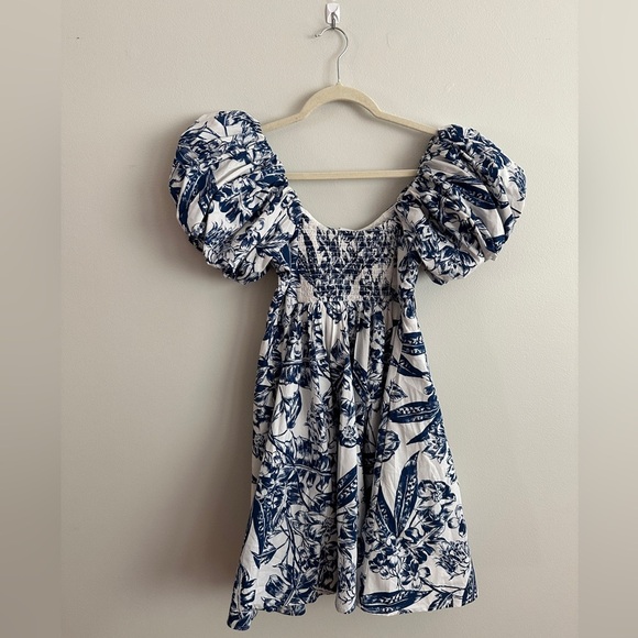 Abercrombie & Fitch Ruched Puff Sleeve Mini Dress - Picture 12 of 12